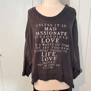 Magnolia Pearl Oversized Hi Lo Mad Love Francis Pullover Ozzy 750 NWOT